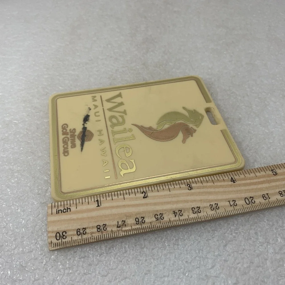 Wailea Maui Hawaii Bag Luggage Tag Shinwa‎ Golf Group, Seahorse Logo